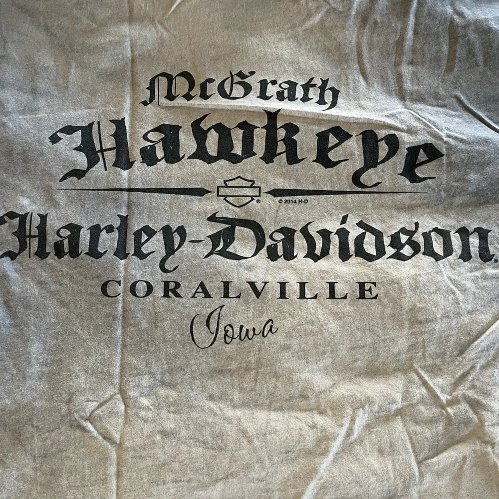 Harley-Davidson Vintage Light Blue Men's Tee - Picture 4 of 5